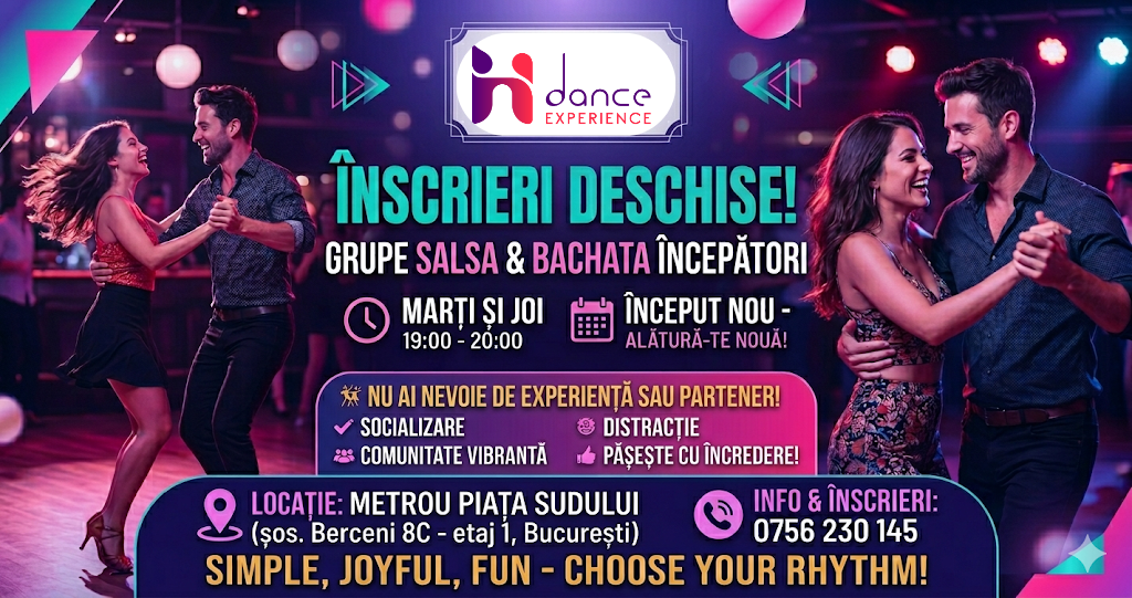 grupa incepatori salsa bachata inscrieri deschise